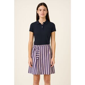 Anne Pinkerton Vintage Striped Mini Wrap Skirt S